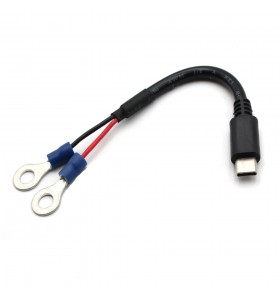 RoHs Custom 10Cm 20awg Type C USB C to O Ring Wire ,Round Ring Terminal Charging Cable
